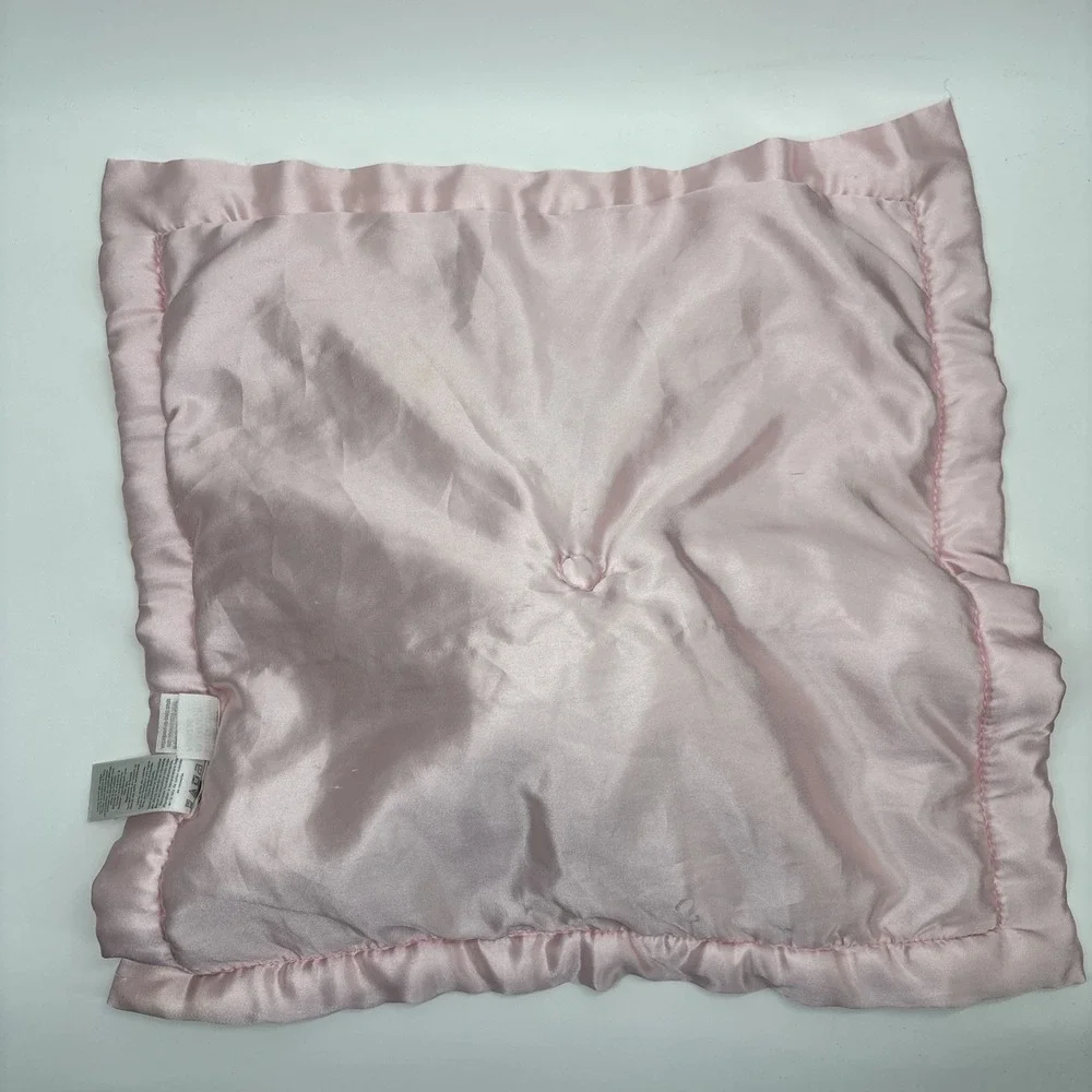 Carters Pink Bunny Plush Baby Blanket Satin Trim Back Security Lovey 2016 Toy